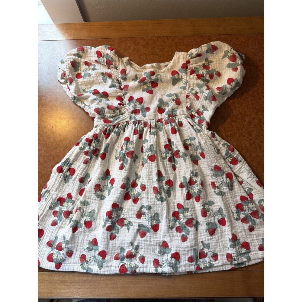 H&M Toddler Strawberry Dress‎ 18mo Muslin Fabric ADORABLE